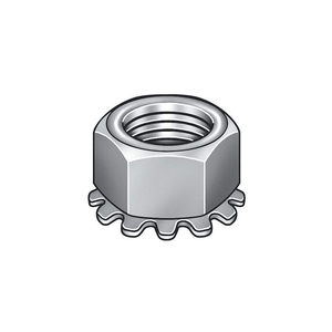 LOCK NUT, LOCK NUT WITH EXTERNAL TOOTH LOCK WASHER, #8-32 THREAD SIZE, STAINLESS STEEL, 18-8 by Fabory
