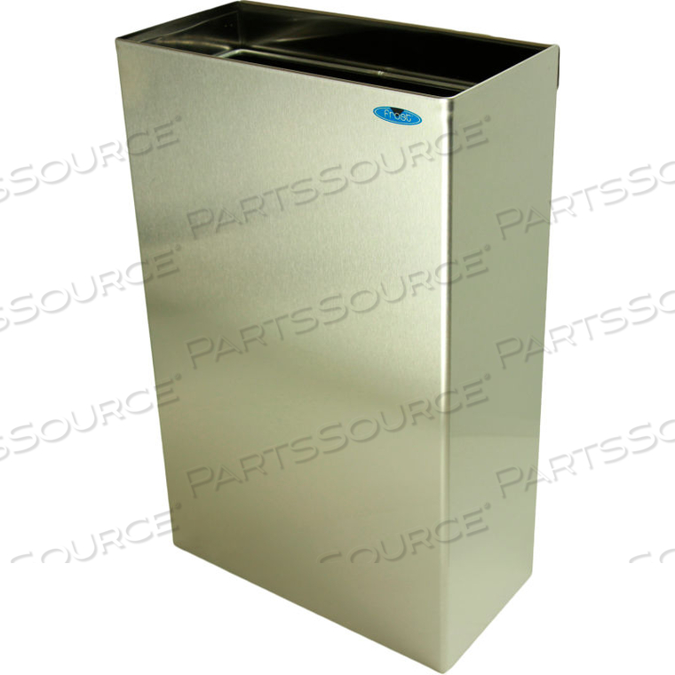 WALL MOUNTED STAINLESS STEEL WASTE RECEPTACLE, 11 GALLON, by Frost Products Ltd