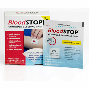 BLOODSTOP HEMOSTATIC MATRIX FOR EXTERNAL WOUNDS 1" X 1", 20/PER BOX by Lifescience PLUS