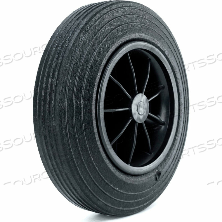 ROLL-TECH 8" X 2" SOLID RUBBER WHEEL - AXLE SIZE 3/4" by Martin Wheel Co.