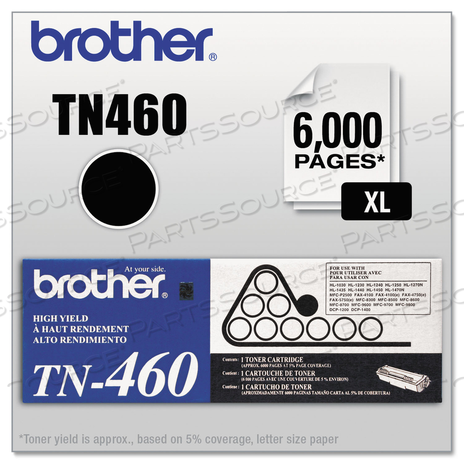 TONER CARTRIDGE, REPLACEMENT FOR BROTHER DCP-1200, BROTHER DCP-1400, BROTHER FAX 4750, BROTHER FAX 5750, BROTHER FAX 8350P, BROTHER FAX 8360 