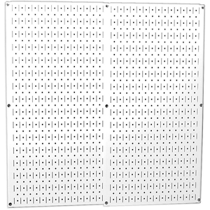PEGBOARD PACK- 2 PANELS, WHITE METAL, 32" X 32" X 3/4" by Wall Control Pegboard