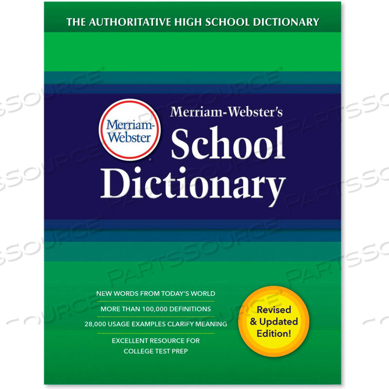 SCHOOL DICTIONARY, GRADES 9-11, HARDCOVER, 1,280 PAGES 