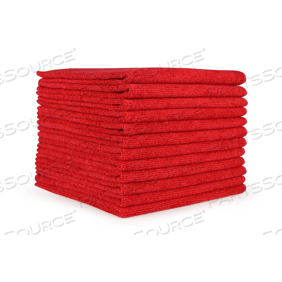 MICROFIBER CLEANING CLOTHS 12X12 RED by Monarch Brands Inc.