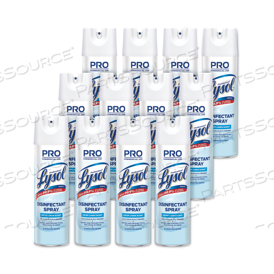 DISINFECTANT SPRAY, CRISP LINEN, 19 OZ AEROSOL SPRAY by Lysol DISINFECTANT SPRAY, CRISP LINEN, 19 OZ AEROSOL SPRAY by Lysol