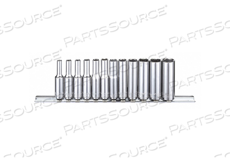 SOCKET SET 1/4 METRIC CHROME 12PCS by Westward SOCKET SET 1/4 METRIC CHROME 12PCS by Westward