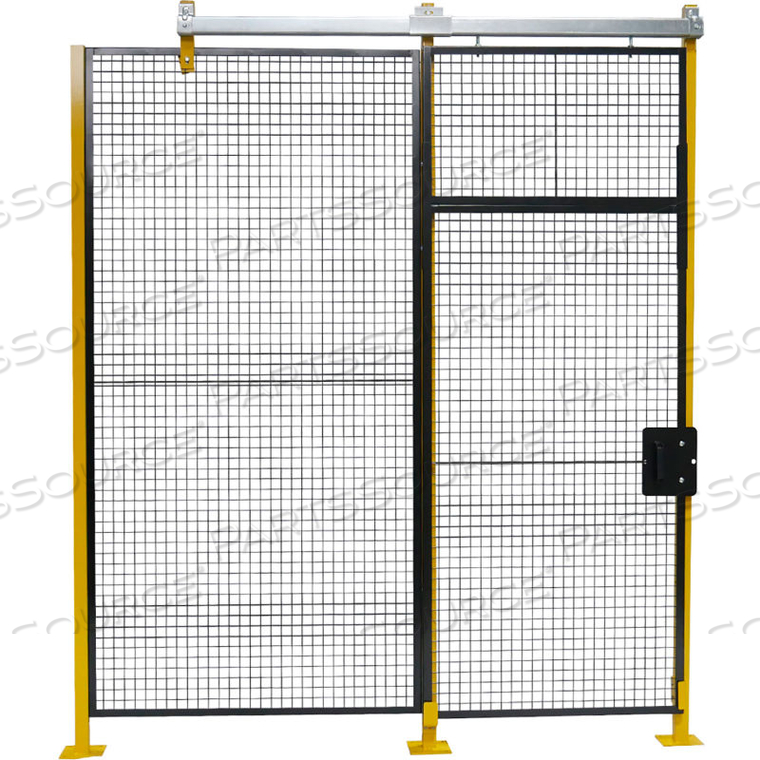 GUARD DOOR BLACK/YELLOW 8 FT H 3 FT W by WireCrafters GUARD DOOR BLACK/YELLOW 8 FT H 3 FT W by WireCrafters