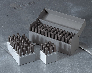 LETTER SET 3/8 IN H STEEL by C.H. Hanson