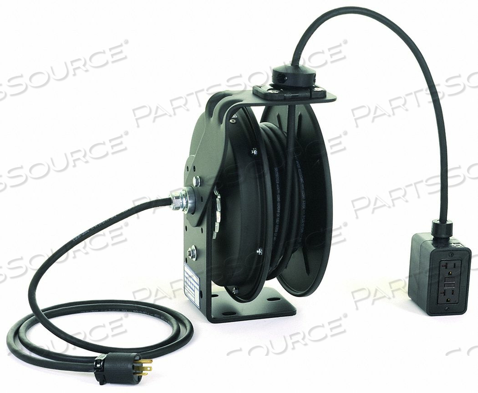 CORD REEL 50FT 12 AWG GFCI 120VAC by KH Industries
