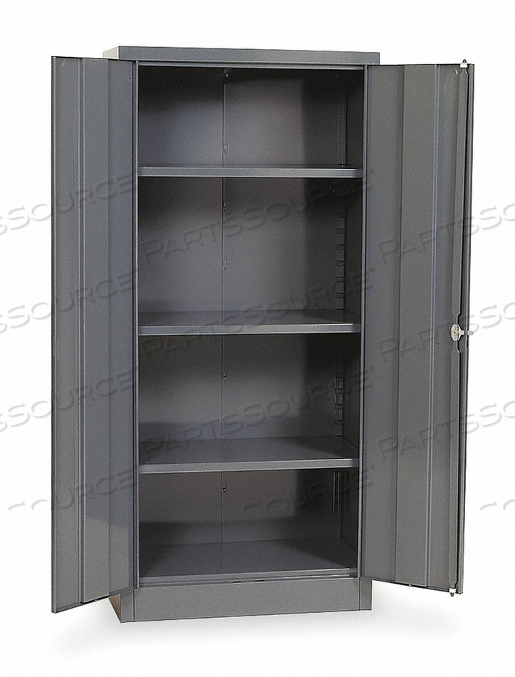 STORAGE CABINET, 30 IN X 15 IN X 66 IN, SWING HANDLE & KEYED, 22 GA PANEL THICK by Edsal STORAGE CABINET, 30 IN X 15 IN X 66 IN, SWING HANDLE & KEYED, 22 GA PANEL THICK by Edsal