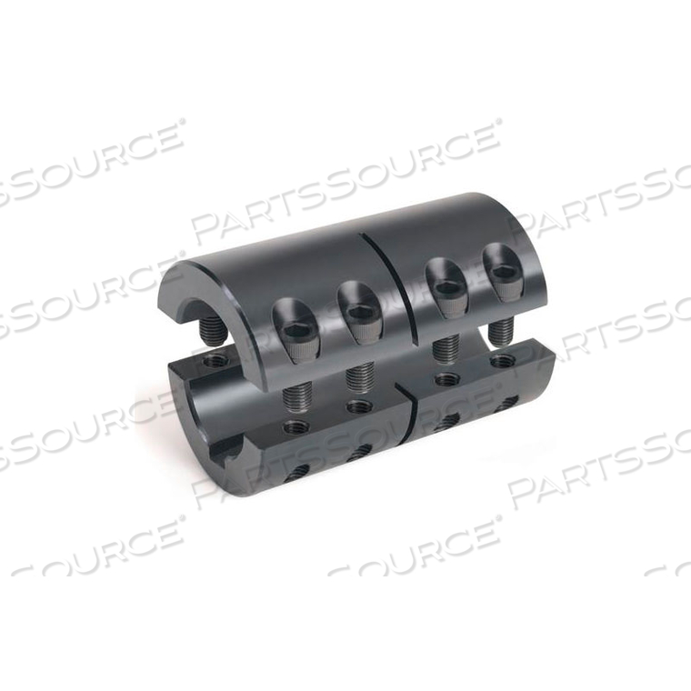 METRIC TWO-PIECE STANDARD CLAMPING COUPLINGS W/KEYWAY, 14MM, BLACK OXIDE STEEL by Climax Metal Products