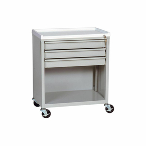 TREATMENT CART WITH THREE DRAWERS LOWER OPEN STORAGE, SAND - ETC-3 by Harloff Company, The
