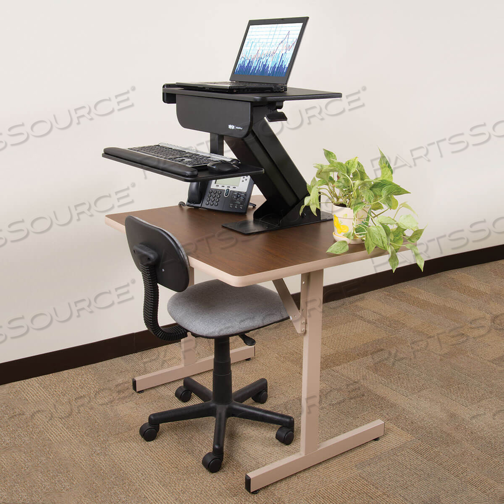 SIT STAND DESKTOP WORKSTATION ADJUSTABLE STANDING DESK W/ CLAMP by Tripp Lite SIT STAND DESKTOP WORKSTATION ADJUSTABLE STANDING DESK W/ CLAMP by Tripp Lite