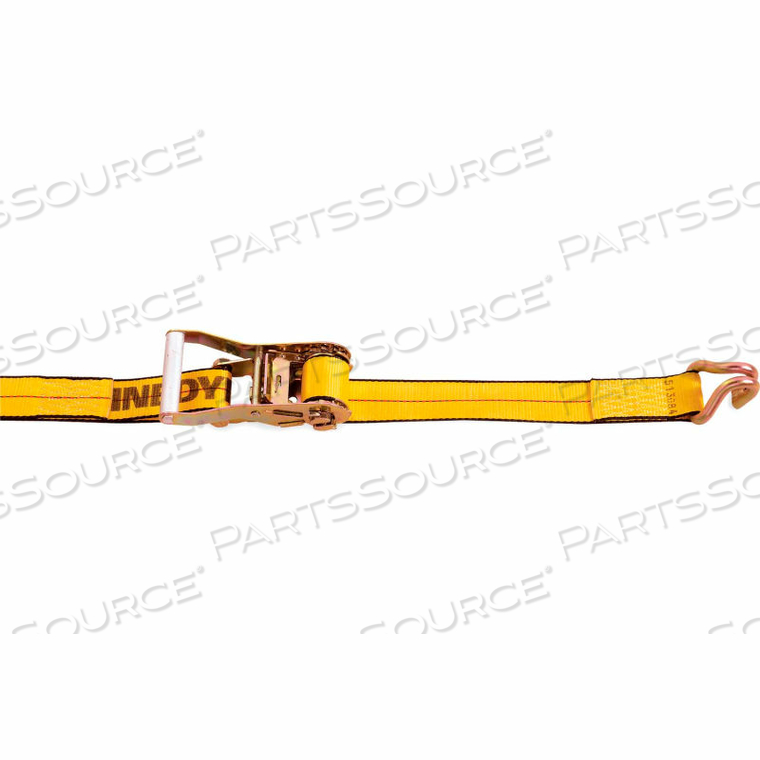 CARGO CONTROL RATCHET STRAP WITH WIRE HOOK - 30' X 2" GOLD by Kinedyne Corporation