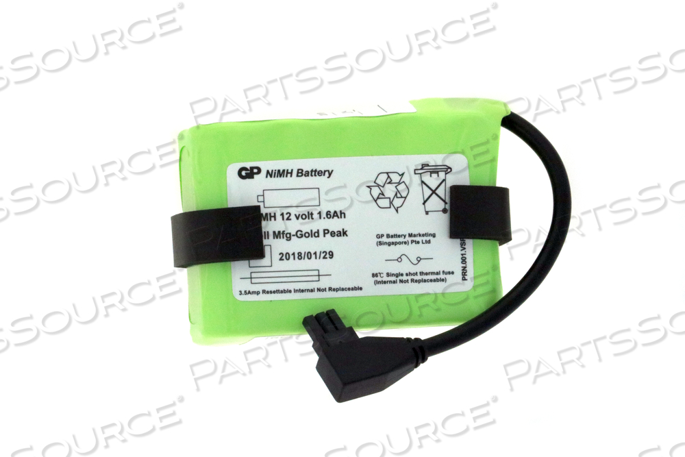 RECHARGEABLE BATTERY PACK, NICKEL METAL HYDRIDE, 1.7 AH, 12 V RECHARGEABLE BATTERY PACK, NICKEL METAL HYDRIDE, 1.7 AH, 12 V