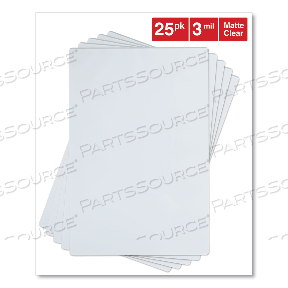 LAMINATING POUCHES, 3 MIL, 18" X 12", MATTE CLEAR by Universal