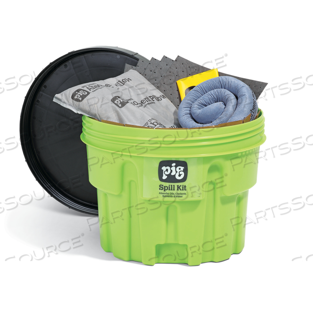 PIG SPILL KIT IN 20-GALLON HIGH-VISIBILITY CONTAINER by New Pig Corporation PIG SPILL KIT IN 20-GALLON HIGH-VISIBILITY CONTAINER by New Pig Corporation
