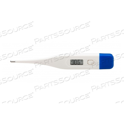 DIGITAL THERMOMETER, 90 TO 109.9 DEG F, 90 TO 109.9 DEG F, 3/4 IN X 3/8 IN X 5 IN 