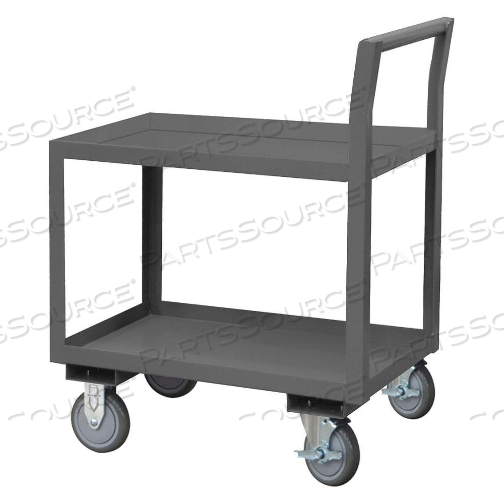 LOW-PROFILE UTILITY CART WITH LIPPED METAL SHELVES, 1,200 LB LOAD CAPACITY, STEEL by Approved Vendor LOW-PROFILE UTILITY CART WITH LIPPED METAL SHELVES, 1,200 LB LOAD CAPACITY, STEEL by Approved Vendor