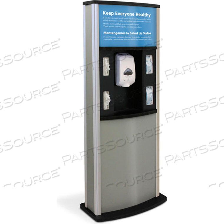 SERIES 900 DELUXE INFECTION CONTROL KIOSK, MATTE GRAY by Braeside Holdings LLC SERIES 900 DELUXE INFECTION CONTROL KIOSK, MATTE GRAY by Braeside Holdings LLC