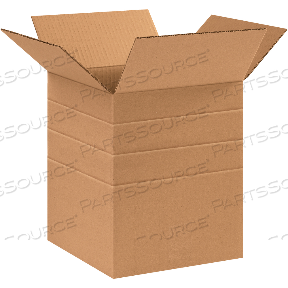MULTI-DEPTH CORRUGATED BOXES, 10" X 10" X 12", KRAFT, 25/BUNDLE by BOX Partners (Box Acquisitions, LLC)