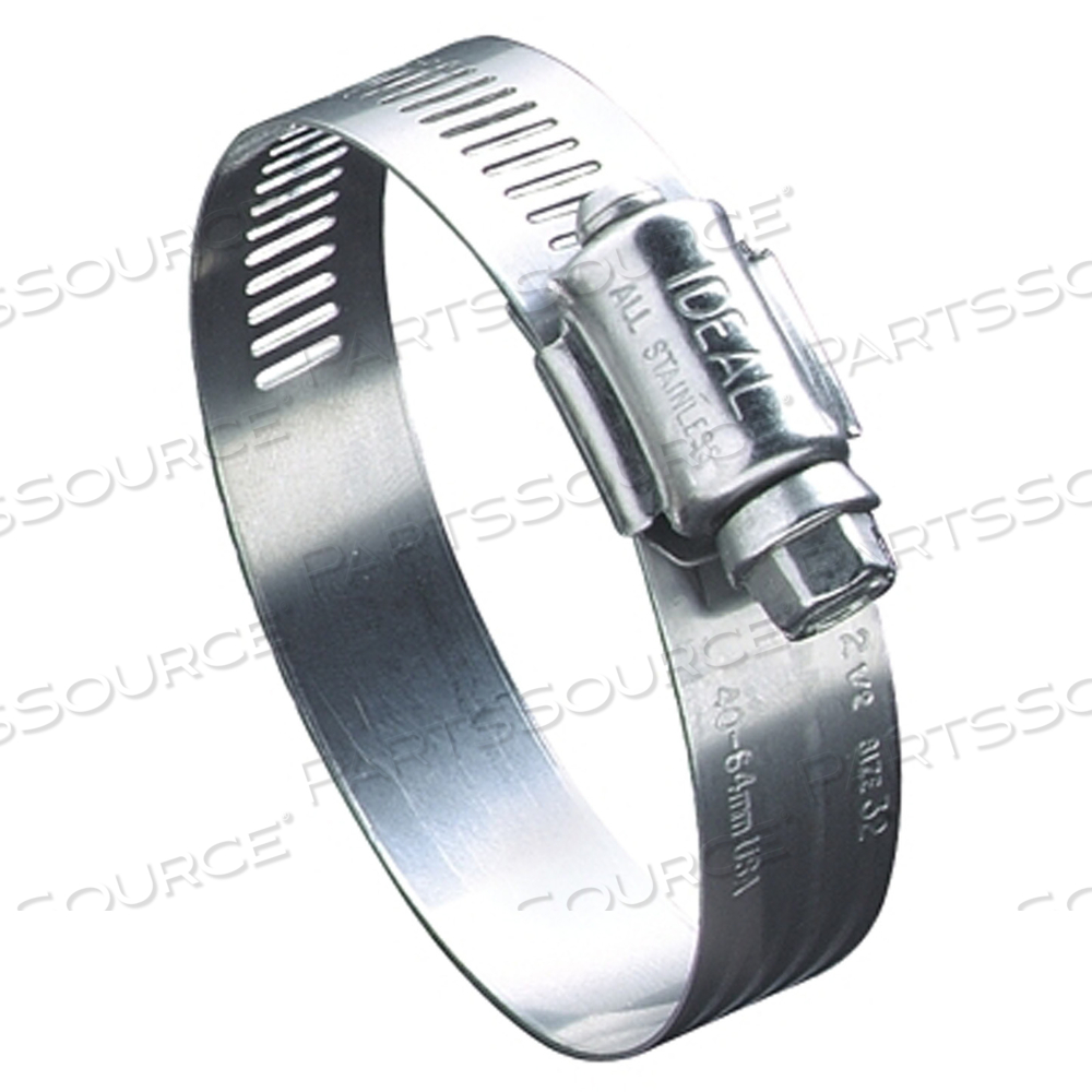 WORM GEAR HOSE CLAMP, 201 STAINLESS STEEL, PERFORATED BAND, 3 IN-5 IN CLAMPING DIA by Ideal Industries Inc.