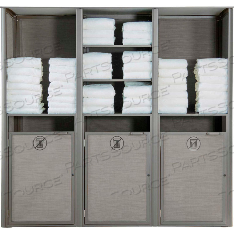 TOWEL VALET - PLATINUM GRAY - TRIPLE UNIT - SUNSET SERIES 