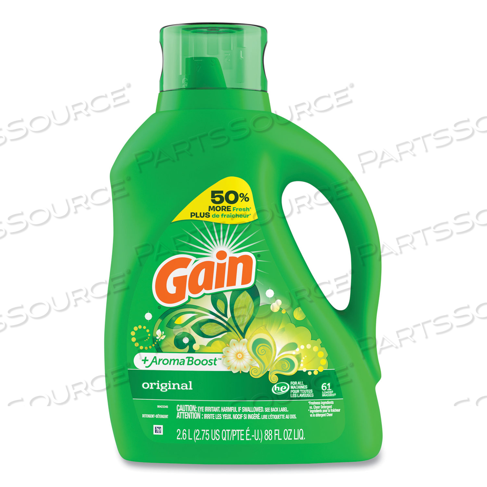 LIQUID LAUNDRY DETERGENT, GAIN ORIGINAL SCENT, 88 OZ POUR BOTTLE by Gain