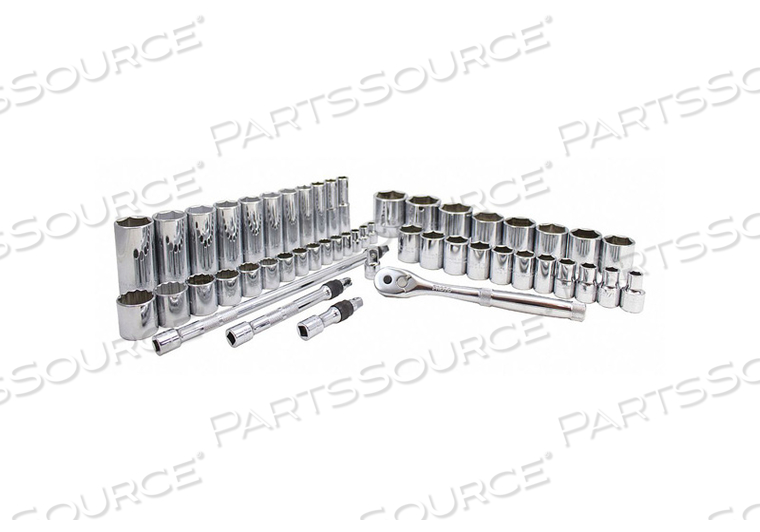 SOCKET SET 50 PCS. 1/2 3/8 DRIVE by Proto SOCKET SET 50 PCS. 1/2 3/8 DRIVE by Proto