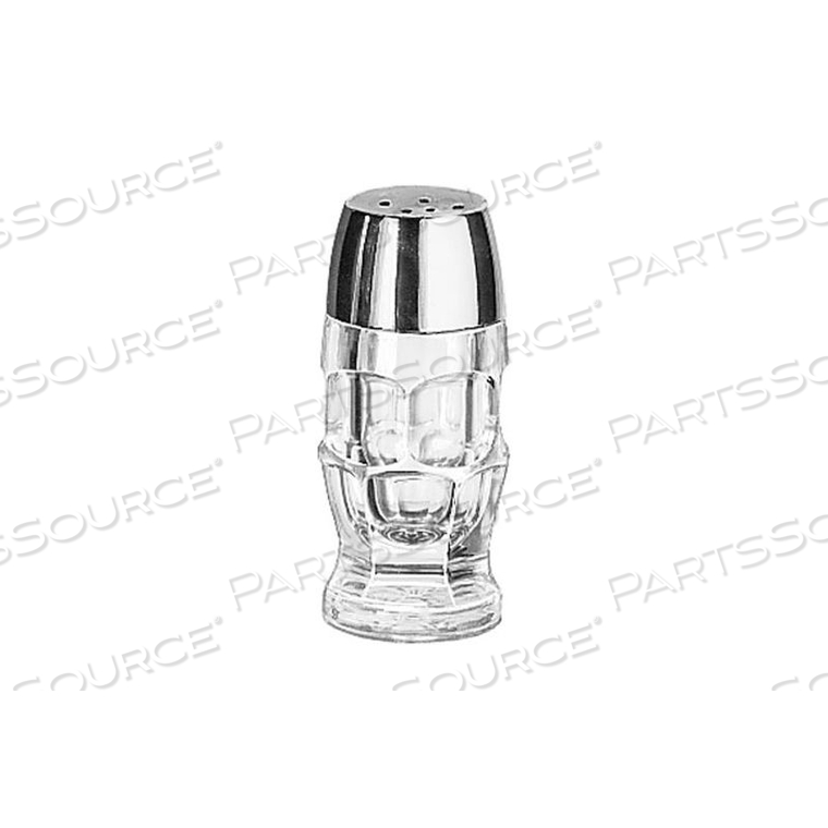 GLASS SHAKER 1.25 OZ., WITH CHROME TOP, 24 PACK 