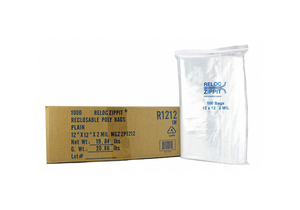 RECLOSABLE BAG STANDARD LDPE SEAL PK1000 by Reloc Zippit