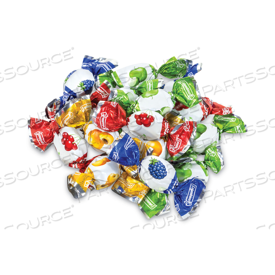 DELICATE FRUIT DROPS MINI FRUIT FILLED ASSORTMENT, 2.2 LB BAG 