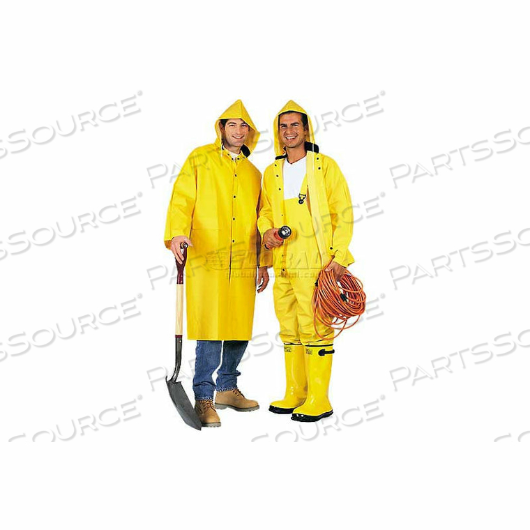 COMFITWEAR 2-PIECE 48 INCH RAINCOAT, YELLOW, POLYESTER, S 