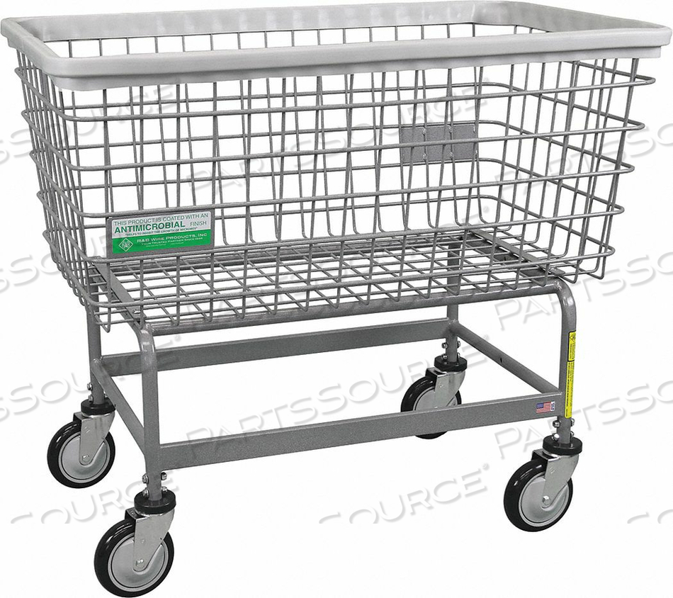 WIRE LAUNDRY CART 600 LB LD CAP. GRAY by R&B Wire Products, Inc.