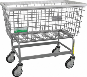 WIRE LAUNDRY CART 600 LB LD CAP. GRAY by R&B Wire Products, Inc.