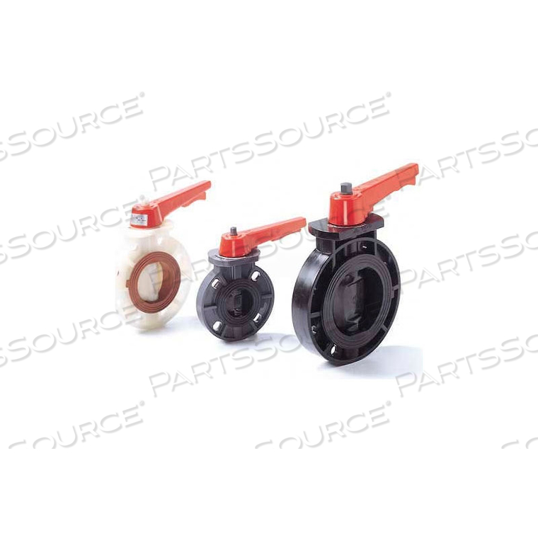 BUTTERFLY VALVE, EPDM, SCHEDULE 80, 2", PVC 