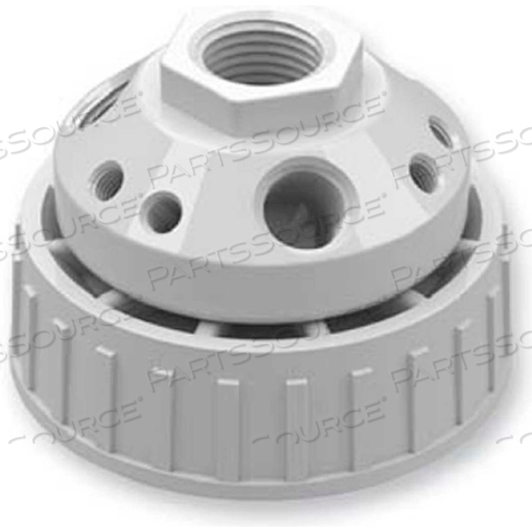 10-PORT WASTE MANIFOLD CAP WITH PLUGS, FOR NALGENE CARBOYS WITH 70MM CLOSURE by CP Lab Safety 10-PORT WASTE MANIFOLD CAP WITH PLUGS, FOR NALGENE CARBOYS WITH 70MM CLOSURE by CP Lab Safety