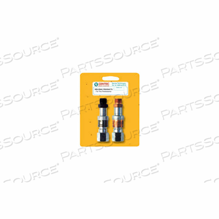 QUICK CONNECTOR SETS - REGULATOR-TO-HOSE CONNECTOR SET - 145 PSI - FUEL/OXYGEN by ORS Nasco