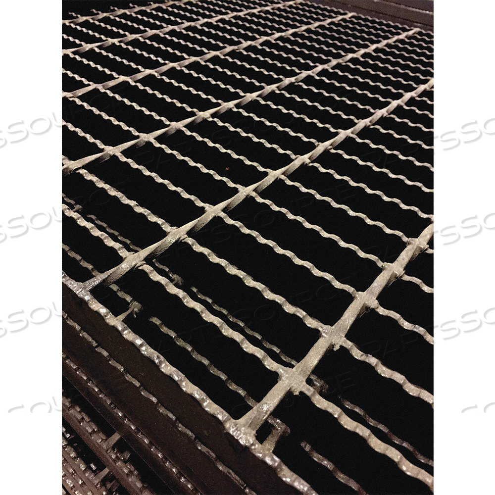 A1011 CARBON STEEL BAR STAIR TREAD, SERRATED, BLACK PAINTED, 30 IN TREAD WD, 12 1/8 IN TREAD DP by Approved Vendor