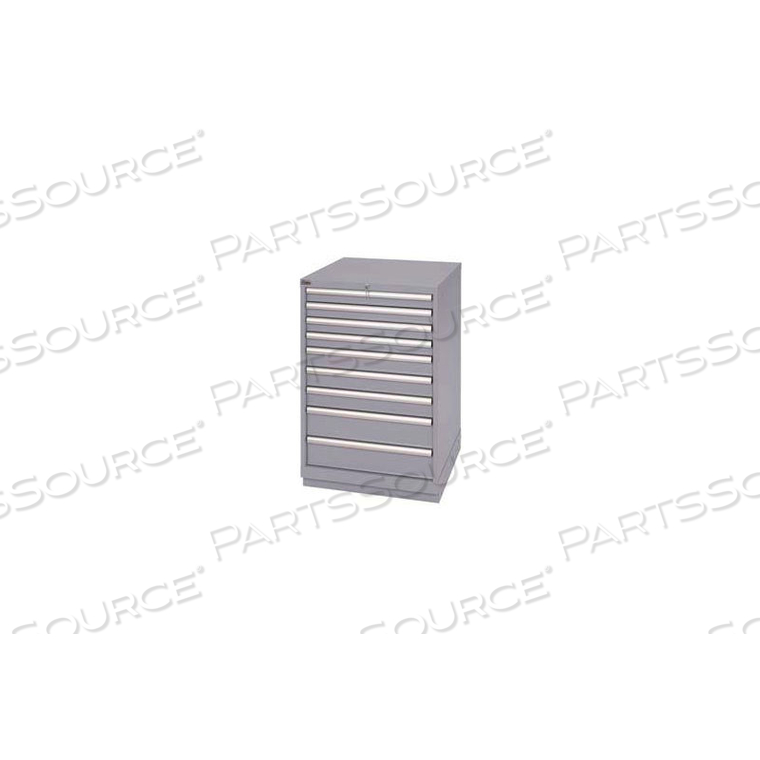 9 DRAWER STANDARD WIDTH CABINET - LIGHT GRAY, NO LOCK by Lista International Corporation (North America)