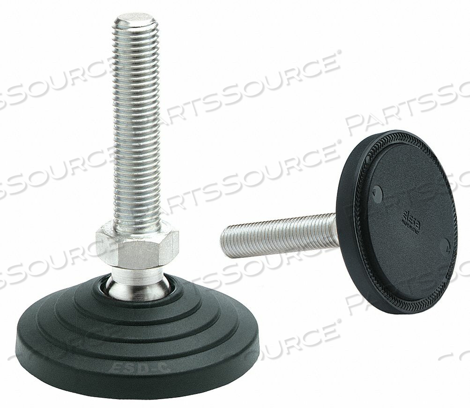 LEVEL FOOT FIXED STUD M20 3-1/64IN BASE by Elesa USA Corporation