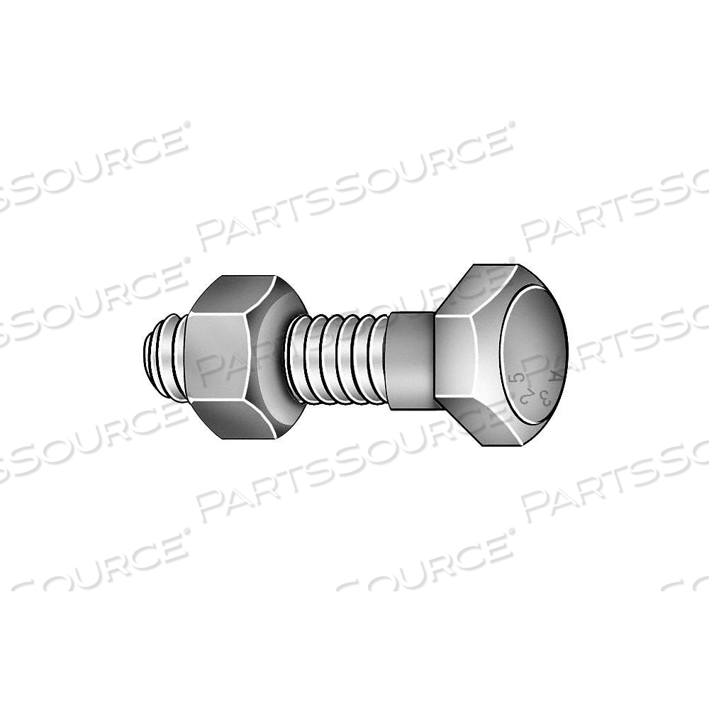 STRUCTURAL BOLT, STEEL, A325 TYPE 1, BLACK OXIDE, 1 1/4"-7 THREAD SIZE, 7 1/2 IN LG, HRC25 by Approved Vendor