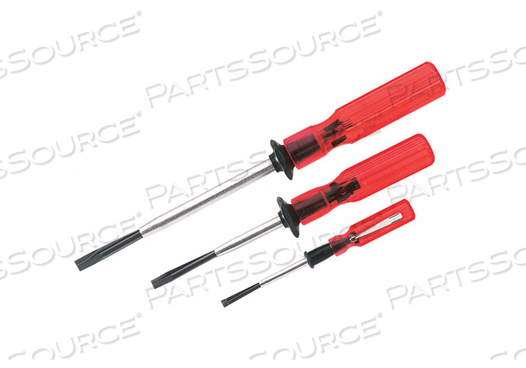 SCREWDRIVER, SLOTTED SCREW HOLDING SET, 3 PIECES by Klein Tools