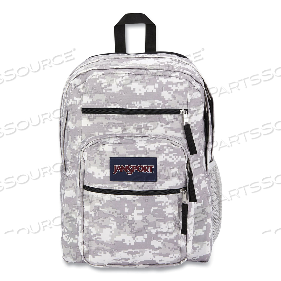 BIG STUDENT BACKPACK, FITS DEVICES UP TO 14.9", POLYESTER, 13 X 10 X 17.5, 8-BIT CAMO 