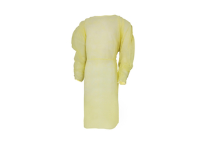 PROTECTIVE PROCEDURE GOWN, ONE SIZE FITS MOST, YELLOW, NONSTERILE, DISPOSABLE (50/CS) by McKesson