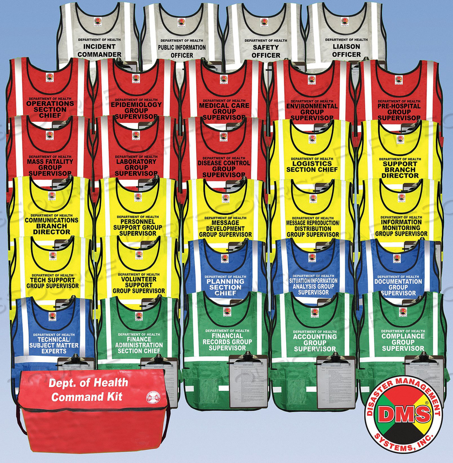 DEPARTMENT OF HEALTH VEST KIT 29VESTS by Disaster Management Systems (DMS)
