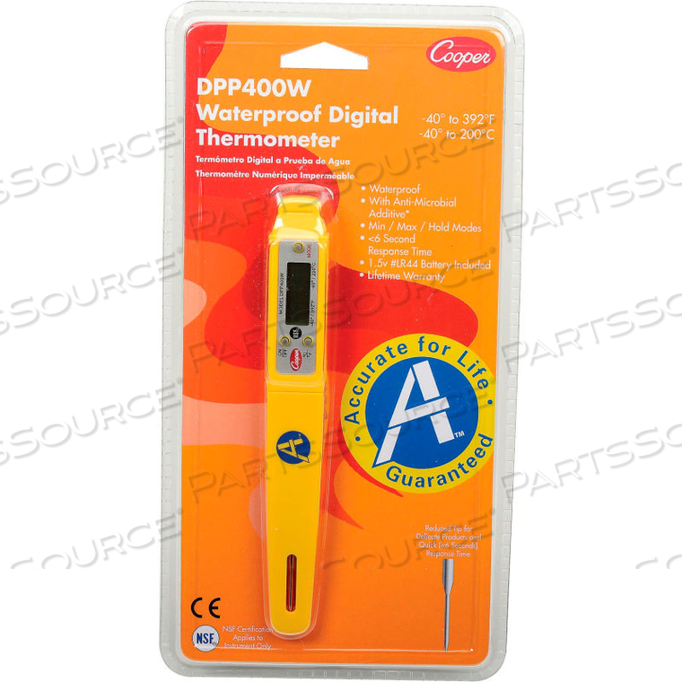 DPP400W - DIGITAL THERMOMETER, WATERPROOF, PEN STYLE, AUTO SHUT-OFF by Cooper-Atkins