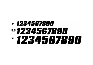 NUMBER LABEL WHT VINYL NO.0 THRU 9 PK120 by Hardline Products