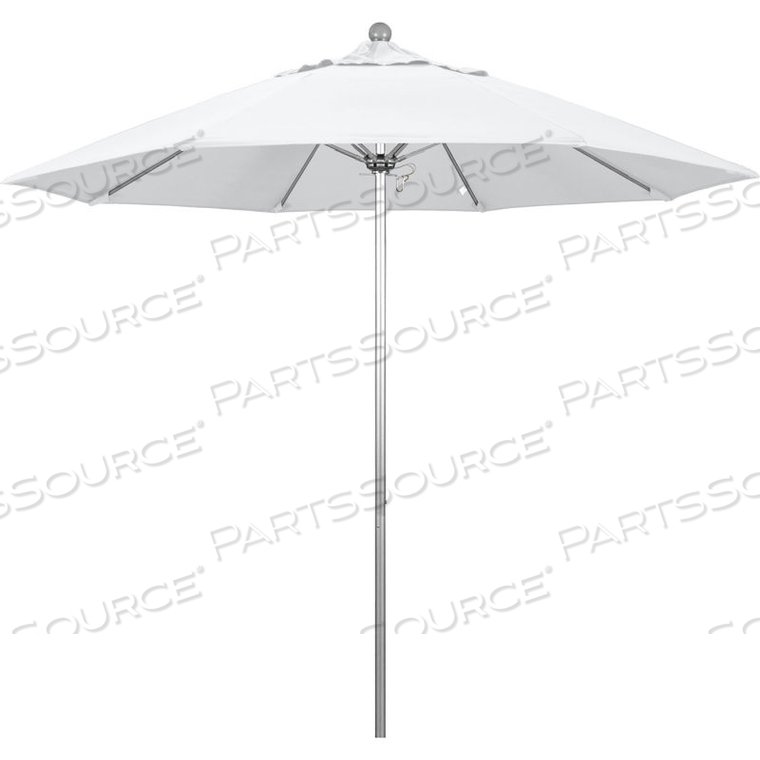 CALIFORNIA UMBRELLA 9' PATIO UMBRELLA - OLEFIN WHITE - SILVER POLE - VENTURE SERIES by March Products Inc CALIFORNIA UMBRELLA 9' PATIO UMBRELLA - OLEFIN WHITE - SILVER POLE - VENTURE SERIES by March Products Inc