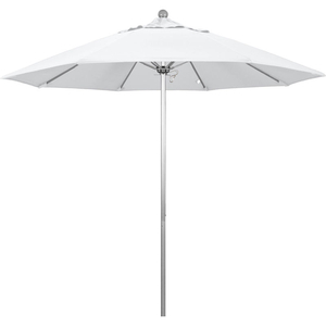 CALIFORNIA UMBRELLA 9' PATIO UMBRELLA - OLEFIN WHITE - SILVER POLE - VENTURE SERIES by March Products Inc CALIFORNIA UMBRELLA 9' PATIO UMBRELLA - OLEFIN WHITE - SILVER POLE - VENTURE SERIES by March Products Inc